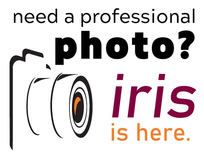 logo for Iris professional photo booth